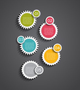 İş Vektörü İllüstrasyonu için Infographic Şablonları