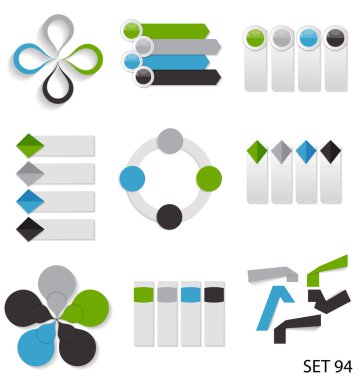 koleksiyon Infographic şablonlar için iş vektör illustra