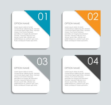 İş Vektörü İllüstrasyonu için Infographic Şablonları