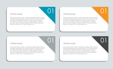 İş Vektörü İllüstrasyonu için Infographic Şablonları