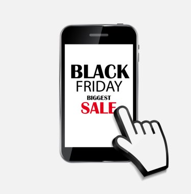 Kara Cuma satış simgesi vektör illüstrasyonu