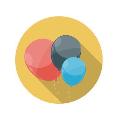 Düz kavramı balonlar simge vektör tasarlamak uzun ile