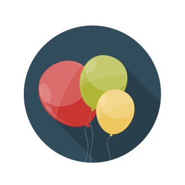 Düz kavramı balonlar simge vektör tasarlamak uzun ile