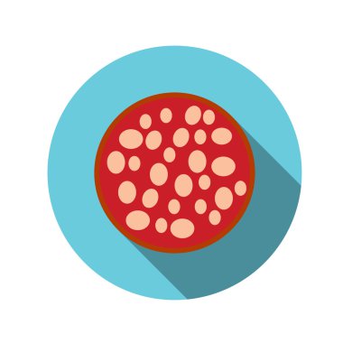 Düz tasarım kavramı sosis vektör çizim uzun gölge ile