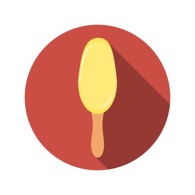 Düz tasarım kavramı dondurma vektör çizim ile uzun Shad