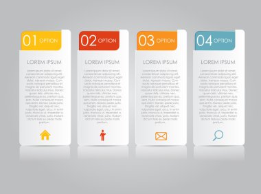 İş Vektörü İllüstrasyonu için Infographic Şablonları.