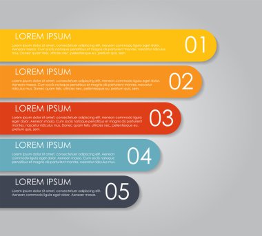 İş Vektörü İllüstrasyonu için Infographic Şablonları.