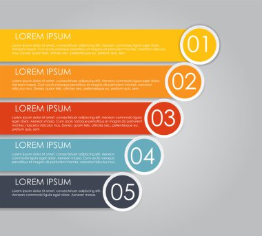 İş Vektörü İllüstrasyonu için Infographic Şablonları.
