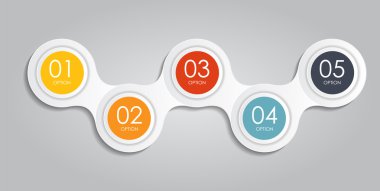 İş Vektörü İllüstrasyonu için Infographic Şablonları.