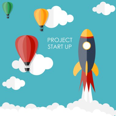 Düz kavramı vektör çizim hızlı başlangıç