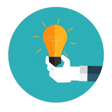 Yeni fikir düz kavramı vektör çizim