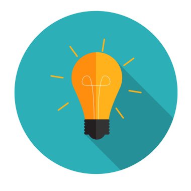 Yeni fikir düz kavramı vektör çizim