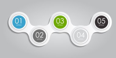 İş Vektörü İllüstrasyonu için Infographic Şablonları.