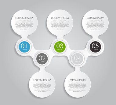 İş Vektörü İllüstrasyonu için Infographic Şablonları.