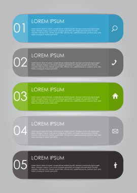İş Vektörü İllüstrasyonu için Infographic Şablonları.