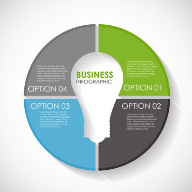 İş Vektörü İllüstrasyonu için Infographic Şablonları.