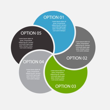 İş Vektörü İllüstrasyonu için Infographic Şablonları.