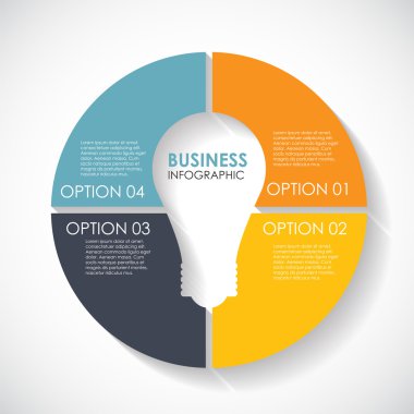 İş Vektörü İllüstrasyonu için Infographic Şablonları.
