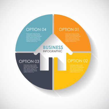 İş Vektörü İllüstrasyonu için Infographic Şablonları.