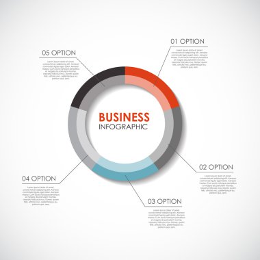 İş Vektörü İllüstrasyonu için Infographic Şablonları.