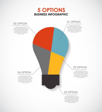 İş Vektörü İllüstrasyonu için Infographic Şablonları.