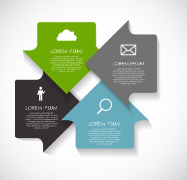 İş Vektörü İllüstrasyonu için Infographic Şablonları.