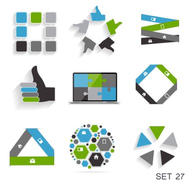 koleksiyon Infographic şablonlar için iş vektör illustra