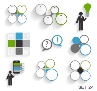 koleksiyon Infographic şablonlar için iş vektör illustra