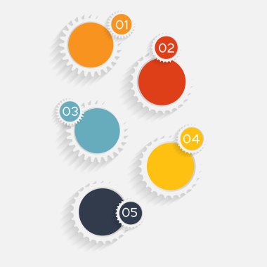 İş Vektörü İllüstrasyonu için Infographic Şablonları.