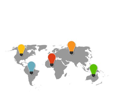 İş Vektörü İllüstrasyonu için Infographic Şablonları.