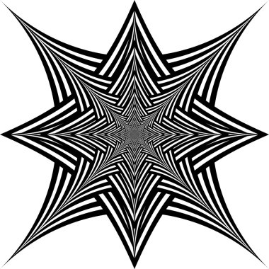 Black and white hypnotic background.