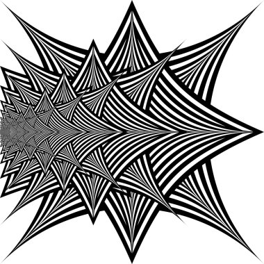 Black and white hypnotic background.