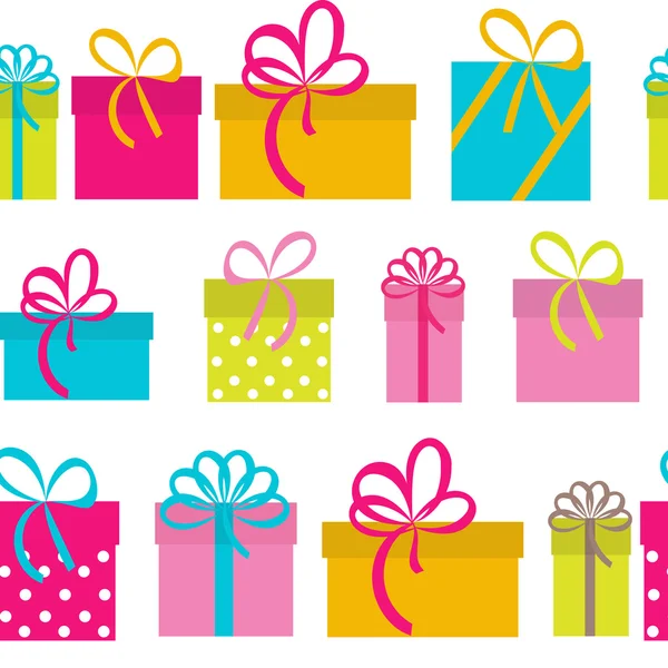 Hediye kutusu tatil Dikişsiz desen arka plan vektör çizim