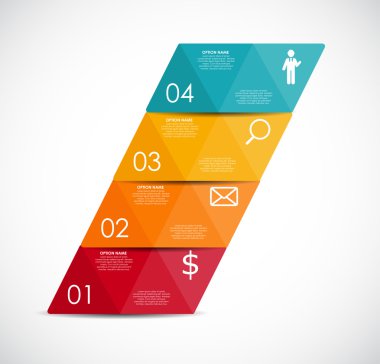 İş Vektörü İllüstrasyonu için Infographic Şablonları.