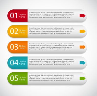İş Vektörü İllüstrasyonu için Infographic Şablonları.