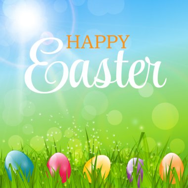Mutlu Paskalya arka plan vektör çizim