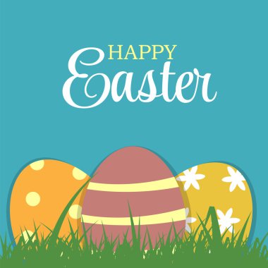 Mutlu Paskalya arka plan vektör çizim
