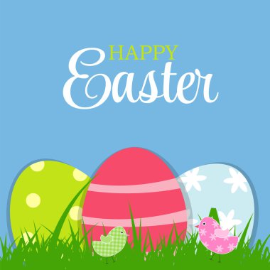 Mutlu Paskalya arka plan vektör çizim