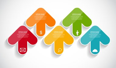 İş Vektörü İllüstrasyonu için Infographic Şablonları.