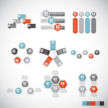 koleksiyon Infographic Şablonlar iş vektör çizim için