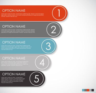 İş Vektörü İllüstrasyonu için Infographic Şablonları.
