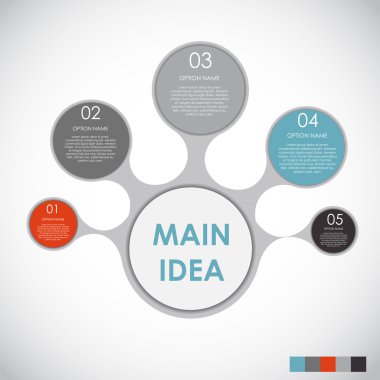 İş Vektörü İllüstrasyonu için Infographic Şablonları.