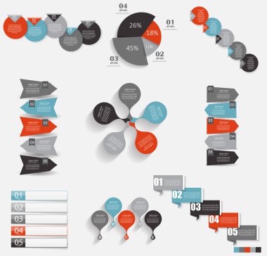 koleksiyon Infographic Şablonlar iş vektör çizim için