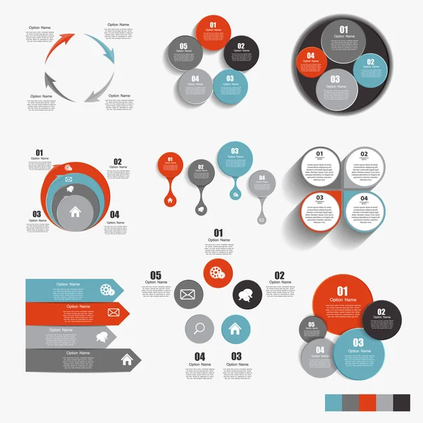 koleksiyon Infographic Şablonlar iş vektör çizim için