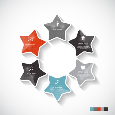 İş Vektörü İllüstrasyonu için Infographic Şablonları.