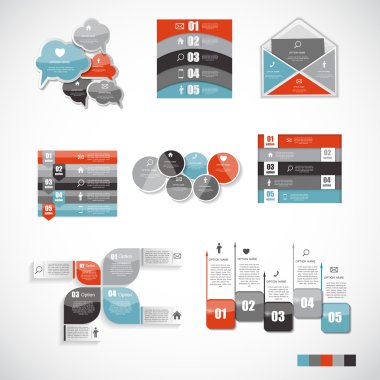 Infographic şablonları koleksiyonu
