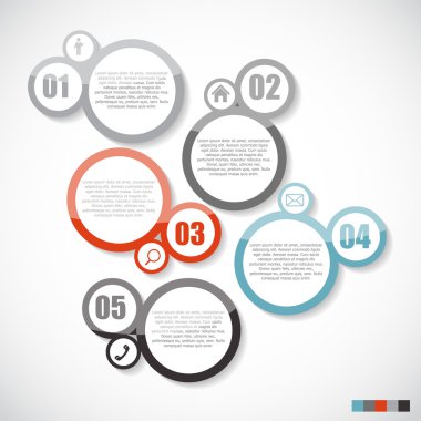 İş Vektörü İllüstrasyonu için Infographic Şablonları.