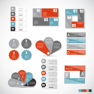 Infographic şablonları koleksiyonu