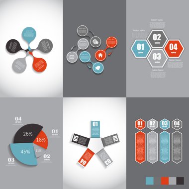 Infographic şablonları koleksiyonu