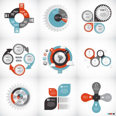 Infographic şablonları koleksiyonu